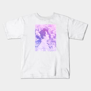 Woman with Flowering Tree Kids T-Shirt